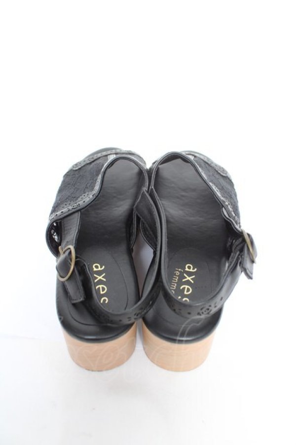 画像3: axes femme / レースサボサンダル L 黒 Y-26-02-05-046-AX-SH-SZ-ZY (3)