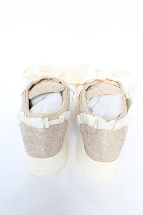 画像3: axes femme POETIQUE / サテンリボンスニーカー L 生成り Y-26-02-05-047-AX-SH-SZ-ZY (3)