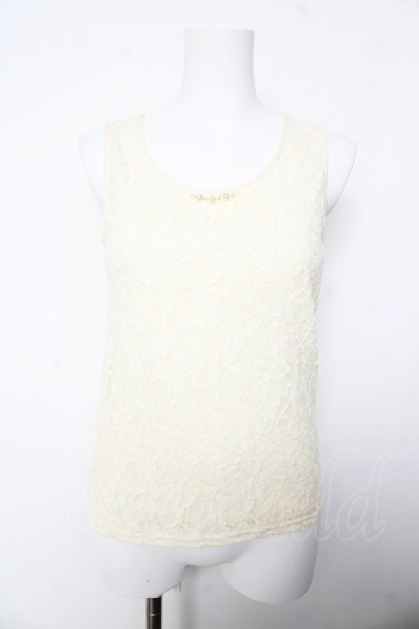 画像1: axes femme / レースタンクトップ M 生成り Y-26-02-05-052-AX-TO-SZ-ZY (1)