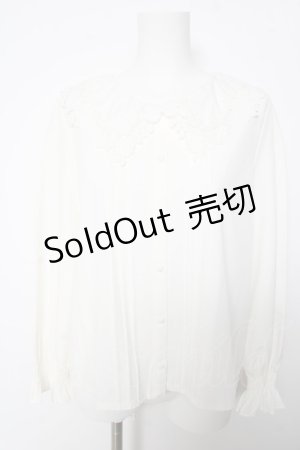 画像: axes femme / レースカラーブラウス M 白 Y-26-02-05-056-AX-BL-SZ-ZS