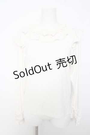 画像: axes femme kawaii / フリルリボンカットプル M 白 Y-26-02-05-059-AX-TO-SZ-ZY