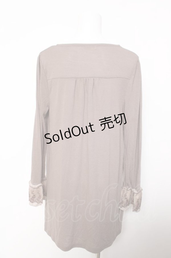 画像2: axes femme / 袖刺繍カーディガン M 茶 Y-26-02-05-061-AX-TO-SZ-ZT629 (2)