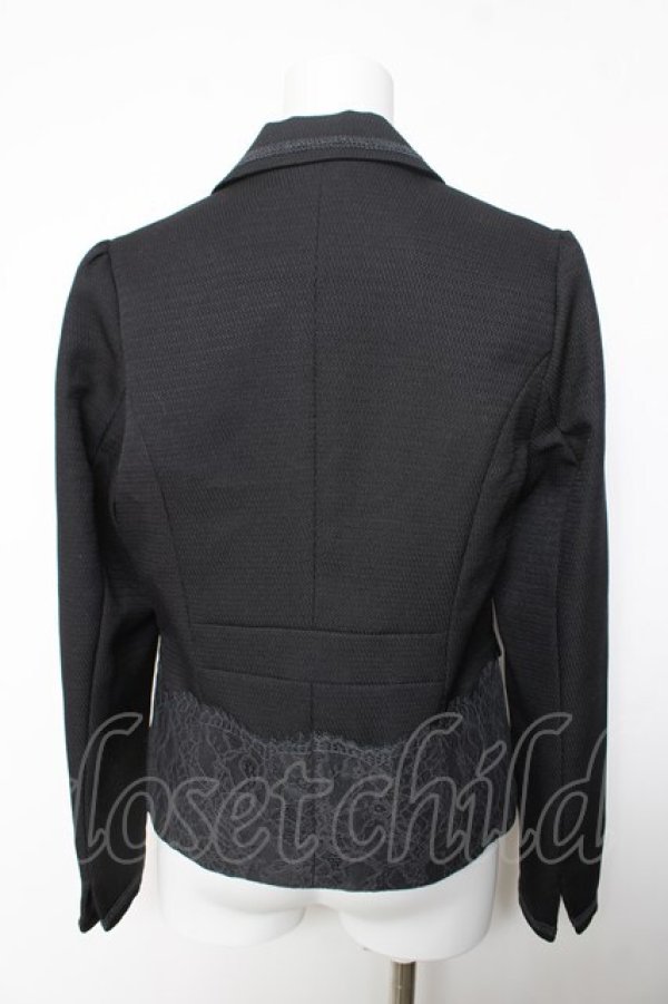 画像2: axes femme / 裾レーステーラードジャケット M 黒 Y-26-02-05-062-AX-JA-SZ-ZY (2)