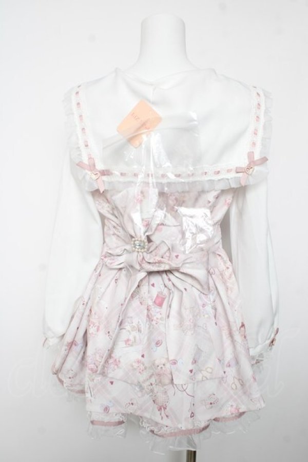 画像2: LIZ LISA / Sewing Bear柄セットアップ 0 ピンク Y-26-02-05-064-LO-OP-SZ-ZY (2)