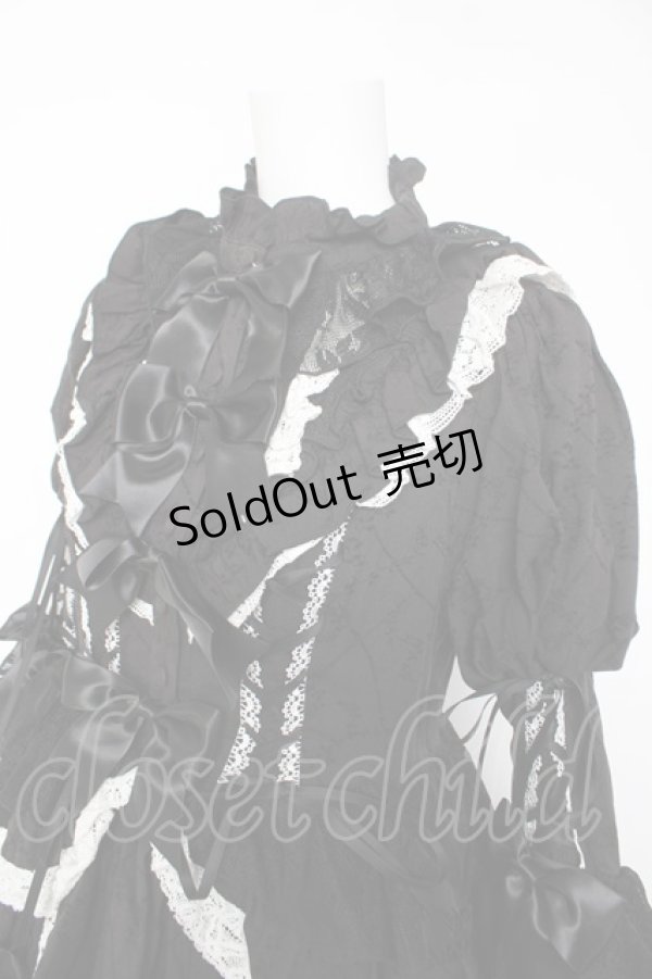 画像3: Hoshibako Works / シャルロット デコラティヴワンピース  黒×白 Y-26-02-05-065-LO-OP-SZ-ZY (3)