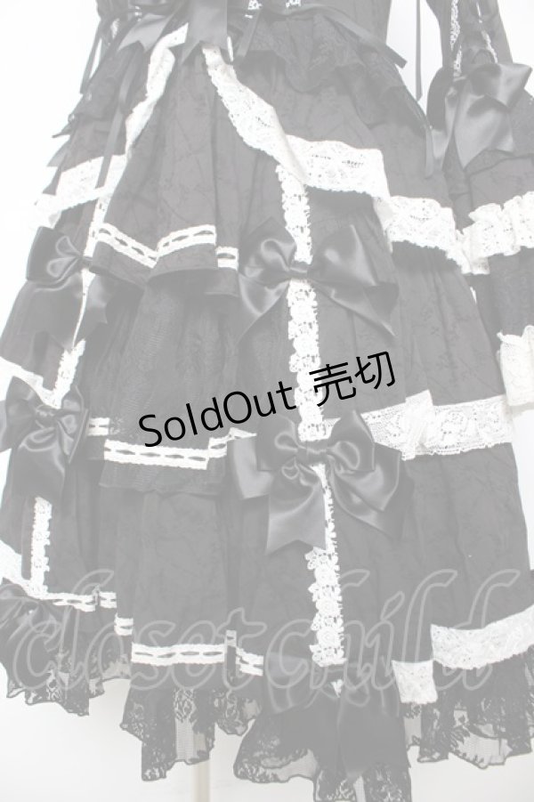 画像4: Hoshibako Works / シャルロット デコラティヴワンピース  黒×白 Y-26-02-05-065-LO-OP-SZ-ZY (4)