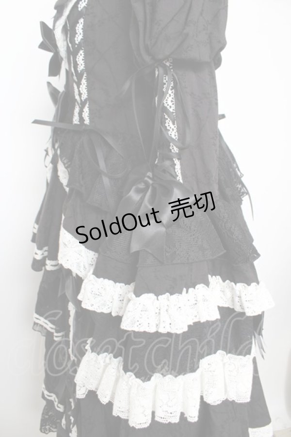 画像5: Hoshibako Works / シャルロット デコラティヴワンピース  黒×白 Y-26-02-05-065-LO-OP-SZ-ZY (5)