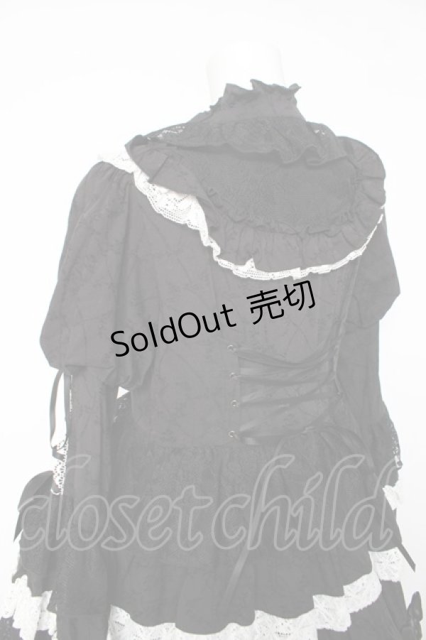 画像6: Hoshibako Works / シャルロット デコラティヴワンピース  黒×白 Y-26-02-05-065-LO-OP-SZ-ZY (6)