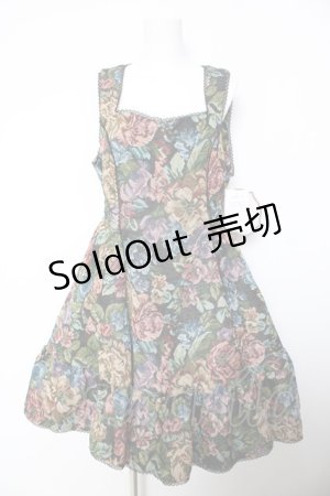 画像: Kurumi Collaboration / TT*KRMゴブランジャンパースカート LL 中黒 Y-26-02-05-066-LO-OP-SZ-ZY