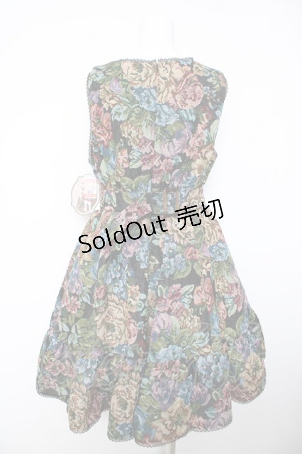 画像2: Kurumi Collaboration / TT*KRMゴブランジャンパースカート LL 中黒 Y-26-02-05-066-LO-OP-SZ-ZY (2)