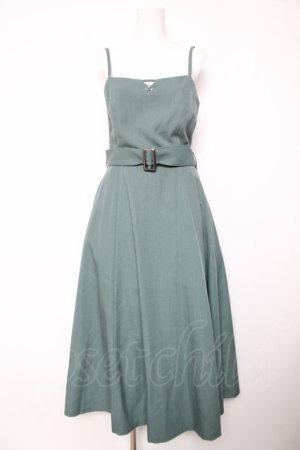 画像: axes femme / ベルト付キャミワンピース F グリーン Y-26-02-05-074-AX-OP-SZ-ZY