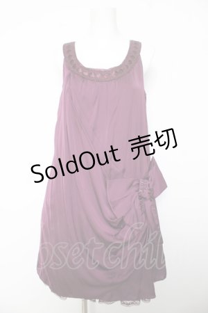 画像: axes femme / リボンデザインドレス M パープル Y-26-02-05-078-AX-OP-SZ-ZY