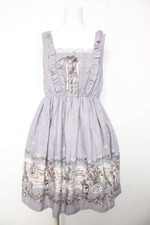 画像1: axes femme / クラシックパネル柄ワンピース M ラベンダー Y-26-02-05-081-AX-OP-SZ-ZY (1)