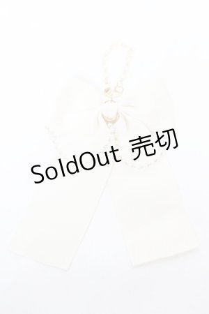 画像: m petit by misako / AMリボンパールバッグチャーム  中白 Y-26-02-05-010-LO-AC-SZ-ZY