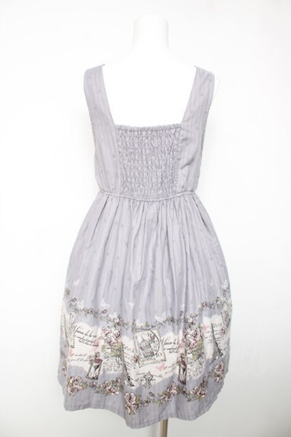 画像2: axes femme / クラシックパネル柄ワンピース M ラベンダー Y-26-02-05-081-AX-OP-SZ-ZY (2)