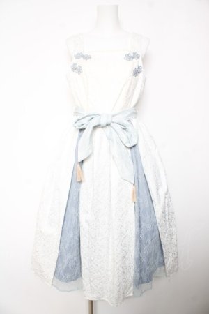 画像: axes femme kawaii / チャイナジャガードジャンスカ M 白 Y-26-02-05-085-AX-OP-SZ-ZY