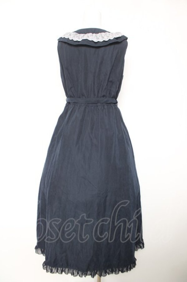 画像2: axes femme POETIQUE / フィッシュテールロングワンピース M 紺 Y-26-02-05-086-AX-OP-SZ-ZY (2)