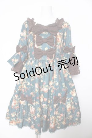 画像: axes femme kawaii / アンティークローズ柄ワンピース M グリーン Y-26-02-05-091-AX-OP-SZ-ZY