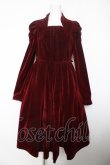 画像1: axes femme kawaii / クラシカルベロアワンピース M ワイン Y-26-02-05-093-AX-OP-SZ-ZY (1)