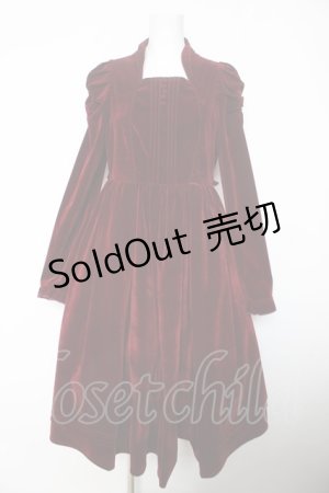 画像: axes femme kawaii / クラシカルベロアワンピース M ワイン Y-26-02-05-093-AX-OP-SZ-ZY