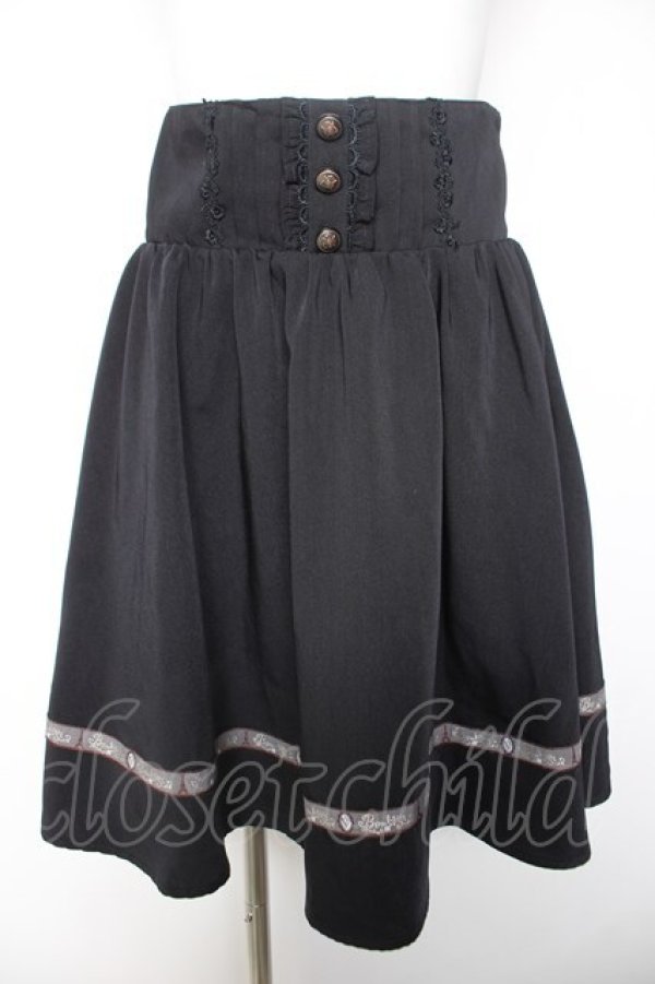 画像1: axes femme / テープ使いギャザースカート M 紺 Y-26-02-05-095-AX-SK-SZ-ZY (1)