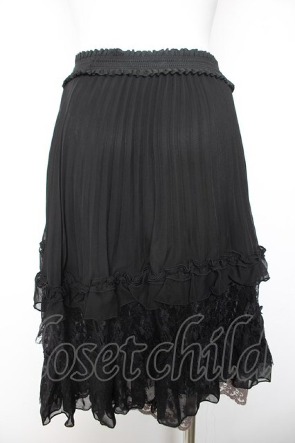 画像2: axes femme / お花レースタックスカート M 黒 Y-26-02-05-096-AX-SK-SZ-ZY (2)