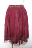 画像1: axes femme / チュール重ね柄スカート M ワイン Y-26-02-05-097-AX-SK-SZ-ZY (1)