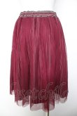 画像2: axes femme / チュール重ね柄スカート M ワイン Y-26-02-05-097-AX-SK-SZ-ZY (2)