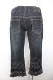 画像2: axes femme / 刺繍入りクロップドデニムパンツ L 黒 Y-26-02-05-099-AX-PA-SZ-ZY (2)