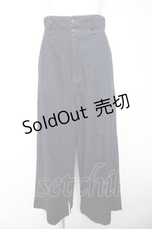画像: axes femme / ハイウエストワイドデニムPT L インディゴ Y-26-02-05-100-AX-PA-SZ-ZS