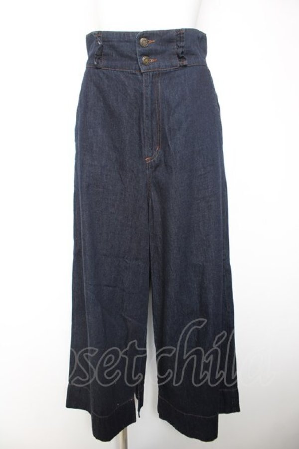 画像1: axes femme / ハイウエストワイドデニムPT L インディゴ Y-26-02-05-100-AX-PA-SZ-ZY (1)