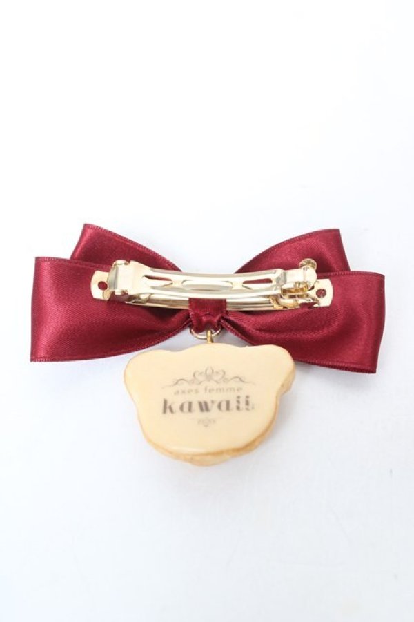画像2: axes femme kawaii / クッキーベアバレッタ  赤 Y-26-02-05-013-AX-AC-SZ-ZY (2)