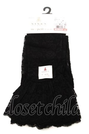 画像: m petit by misako / AMフリルロングAC  濃黒 Y-26-02-05-018-LO-ZA-SZ-ZY