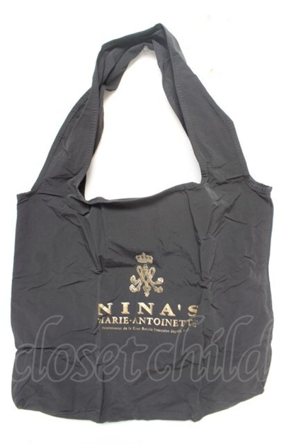 画像1: m petit by misako / NINA’Sコラボエコバッグ  濃黒 Y-26-02-05-024-LO-BG-SZ-ZY (1)