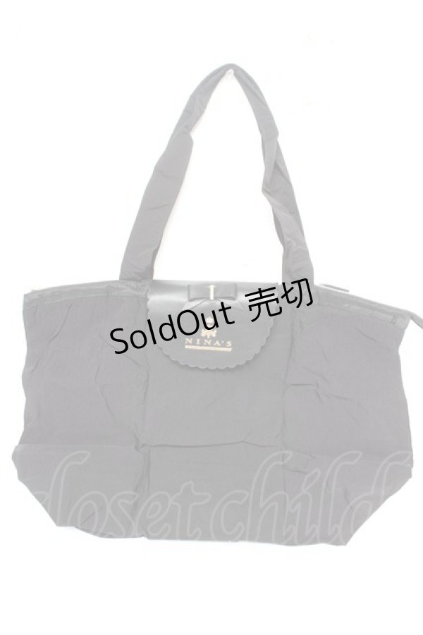 画像2: m petit by misako / NINA’Sコラボエコバッグ  濃黒 Y-26-02-05-025-LO-BG-SZ-ZY (2)