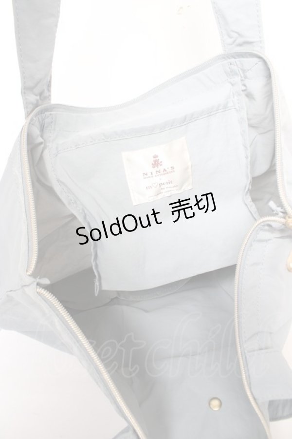 画像3: m petit by misako / NINA’Sコラボエコバッグ  サックス Y-26-02-05-026-LO-BG-SZ-ZY (3)