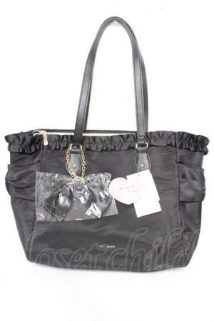 画像: m petit by misako / TT*AMリボンチャームTT  濃黒 Y-26-02-05-028-LO-BG-SZ-ZY