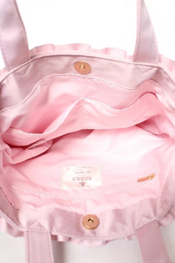 画像3: m petit by misako / NINA’Sコラボプリントトートバッグ  中桃 Y-26-02-05-030-LO-BG-SZ-ZY (3)