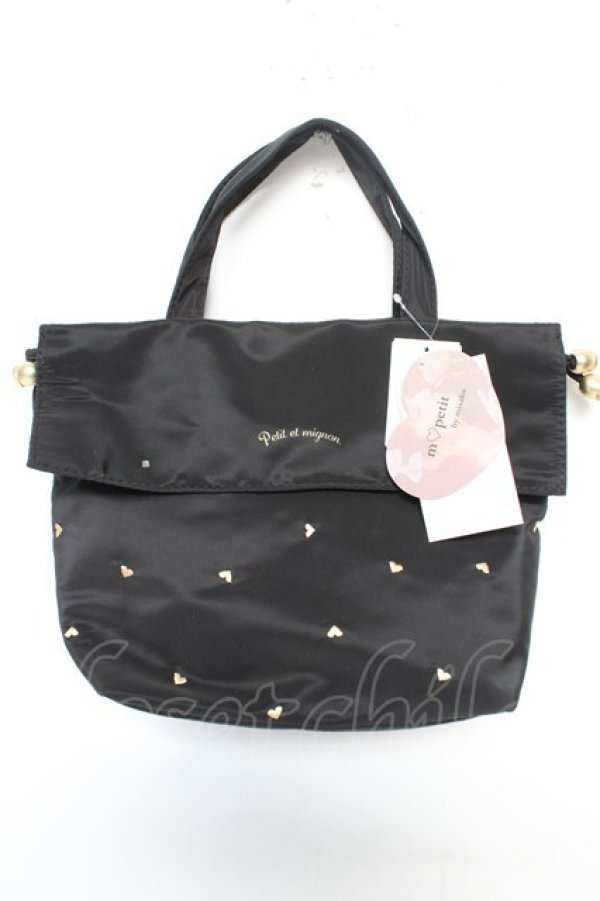 画像1: m petit by misako / AMシシュウキンチャクトート  濃黒 Y-26-02-05-031-LO-BG-SZ-ZY (1)