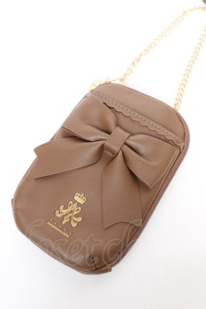 画像: m petit by misako / AMリボンショルダーバッグ  中茶 Y-26-02-05-032-LO-BG-SZ-ZY