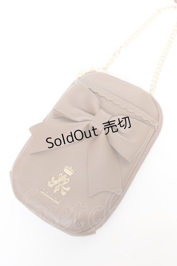 画像1: m petit by misako / AMリボンショルダーバッグ  中茶 Y-26-02-05-032-LO-BG-SZ-ZT0214X (1)