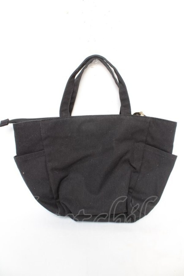 画像2: Maison de FLEUR / サイドポケットSトートバッグ F ブラック Y-26-02-05-036-LO-BG-SZ-ZY (2)