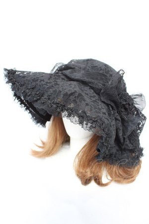 画像: corgi-corgi / ローズレースハット  黒 Y-26-02-05-039-GO-AC-SZ-ZY