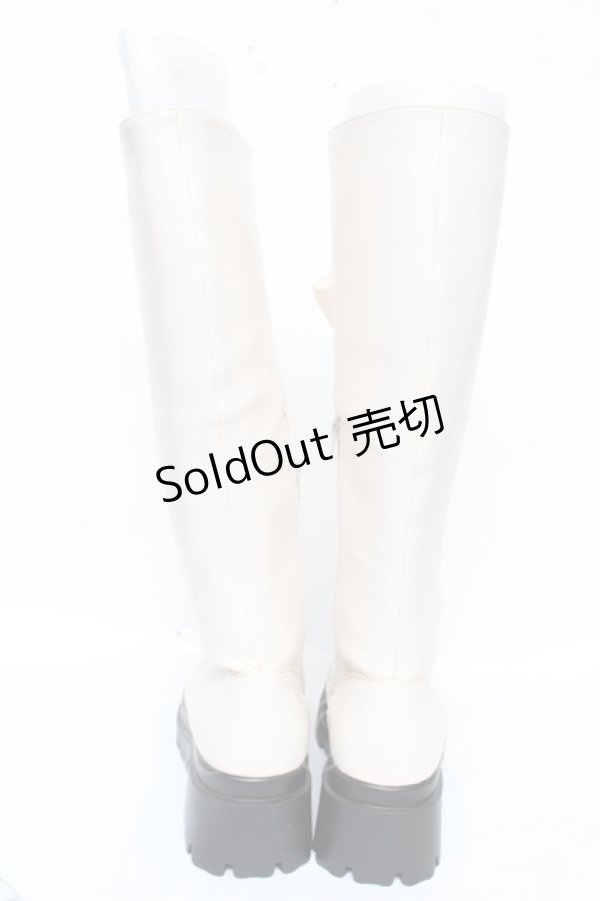 画像3: axes femme POETIQUE / レースアップロングブーツ L 生成り Y-26-02-09-045-AX-SH-SZ-ZY (3)