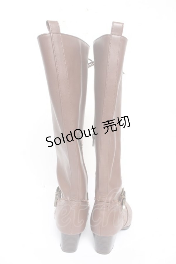画像3: axes femme / レースアップロングブーツ L 茶 Y-26-02-09-046-AX-SH-SZ-ZY (3)