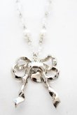 画像2: Angelic Pretty / Sweetie Ribbonネックレス  シルバー Y-26-02-09-005-AP-AC-SZ-ZY (2)