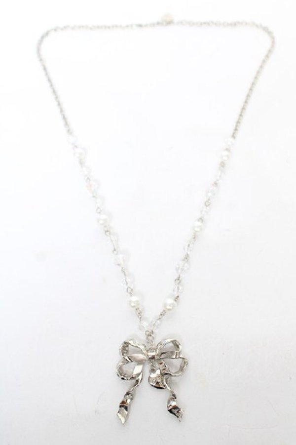 画像3: Angelic Pretty / Sweetie Ribbonネックレス  シルバー Y-26-02-09-005-AP-AC-SZ-ZY (3)