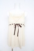 画像1: axes femme / はしごレースリボンキャミソール  生成り Y-26-02-09-051-AX-TO-SZ-ZY (1)