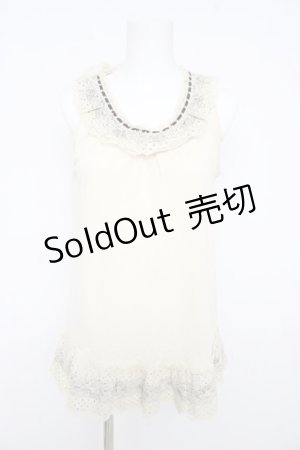 画像: axes femme / レース使いタンク  生成り Y-26-02-09-052-AX-TO-SZ-ZY