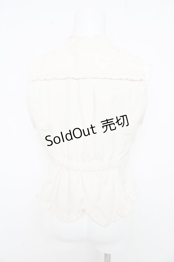 画像2: axes femme / ビットデザインレースベスト M 生成り Y-26-02-09-057-AX-TO-SZ-ZY (2)